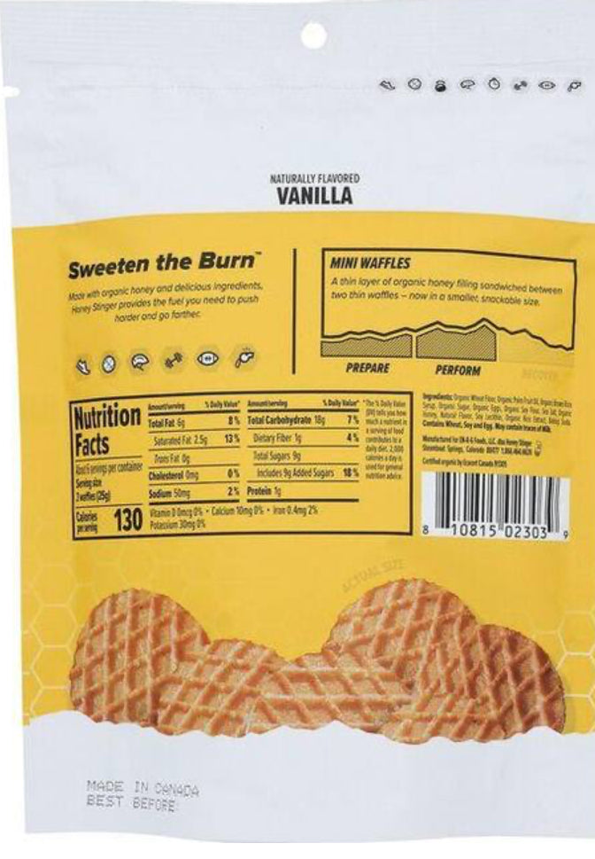 Honey Stinger Vanilla Mini Waffles