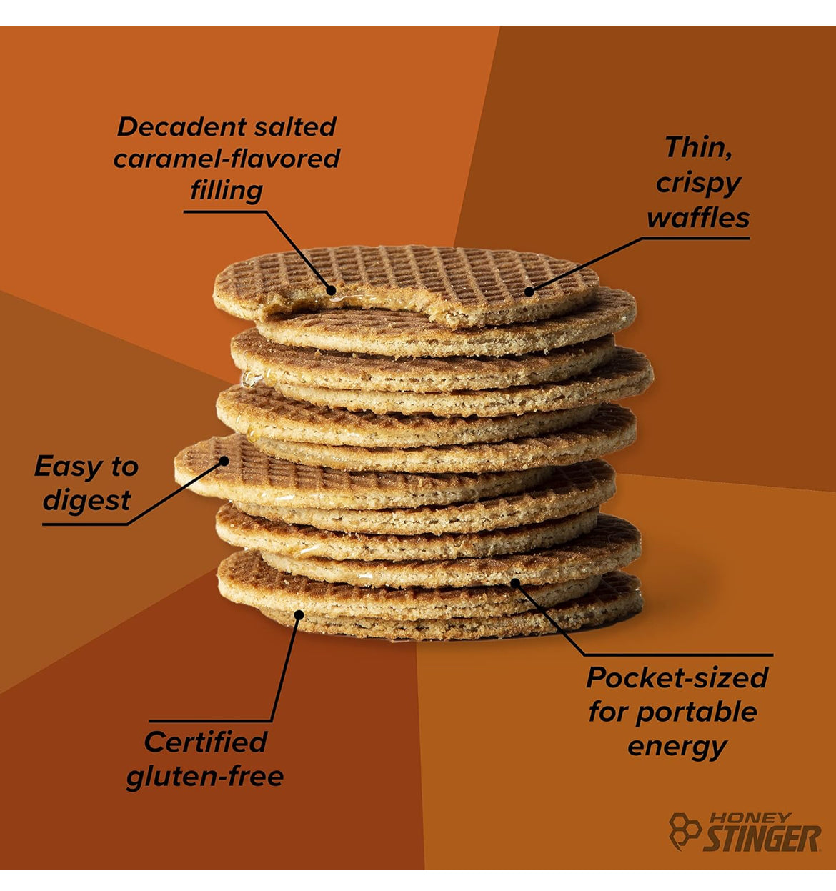 HoneyStinger Salted Caramel Gluten-Free Waffle