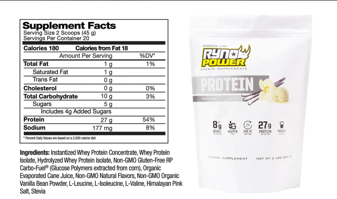 PROTEIN PREMIUM WHEY POWDER Vanilla (1LB)