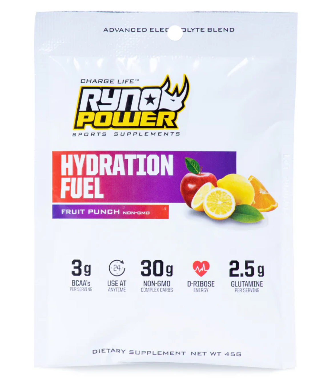 HYDRATION FUEL FRUIT PUNCH ELECTROLYTE DRINK MIX | SINGLE SERVINGS