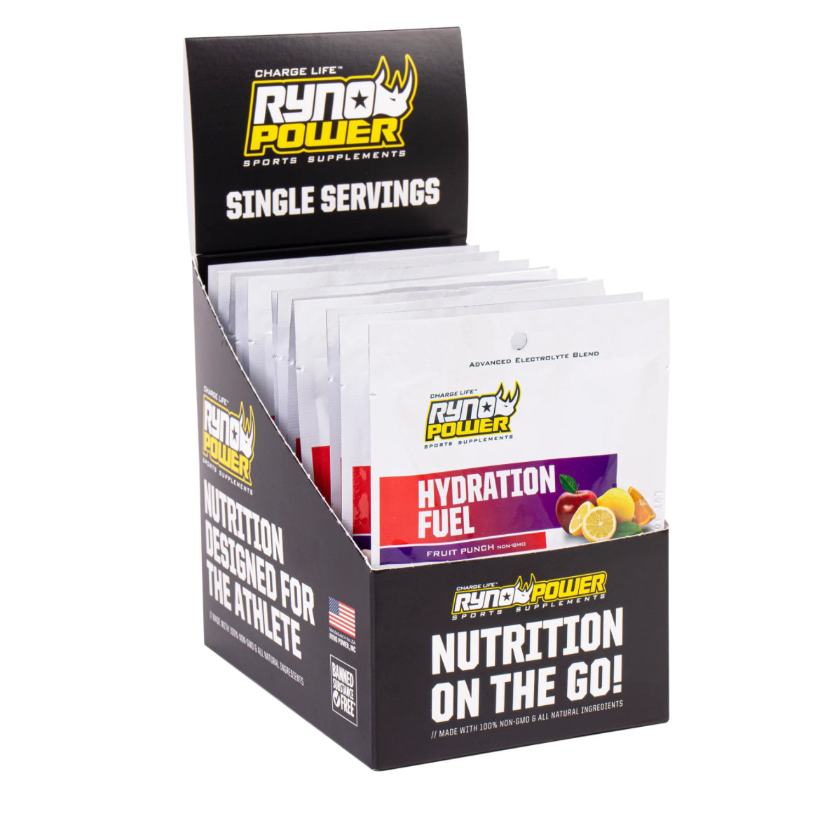 HYDRATION FUEL FRUIT PUNCH ELECTROLYTE DRINK MIX | SINGLE SERVINGS